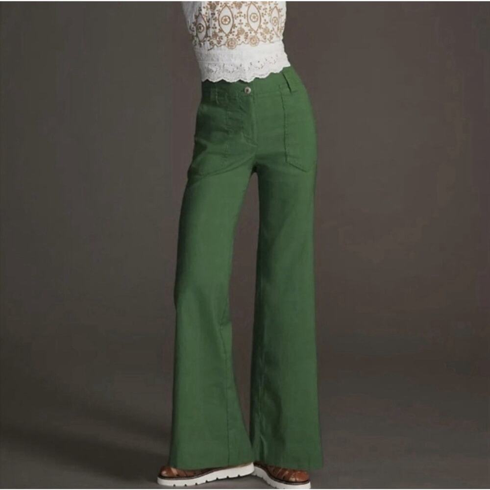 Anthropologie Maeve The Naomi Wide Leg Flare Pants Size 4